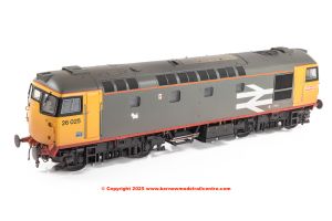 GM4240501 Heljan Class 26 Diesel Loco number 26 025 in Railfreight Red Stripe livery weathered with Eastfield Westie logo