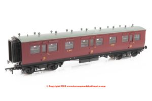 39-873A Bachmann LNWR 50ft Arc Roof Third Corridor LMS Crimson