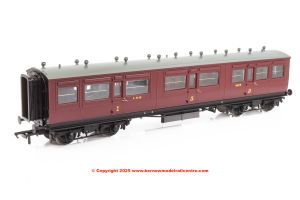 39-863 Bachmann LNWR 50ft Arc Roof Corridor Composite Coach number 4415 - LMS Crimson Lake