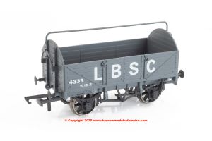 SB009V Kernow Models LBSC Diagram 1369 5 plank open wagon in LBSC Grey livery No. 4333