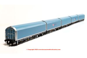 RT-OO-WIA-404B Revolution Trains 5-car Arbel WIA car carrier with DB branding. Wagon number 85 70 4971 043-0