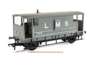 38-975 Bachmann LMS 20T Brake Van number 730037 - LMS L M S Grey