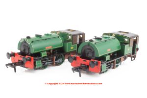 968001 Rapido Port of Par Bagnalls Twin Pack - Lined Dark Green