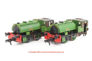 968002 Rapido Port of Par Bagnalls Twin Pack - Lined Light Green