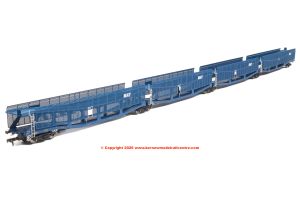 RT-OO-CAR4-436B Revolution Trains Quad set Cartic-4 car carrier - MAT blue with mesh screens