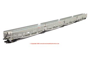 RT-OO-CAR4-437A Revolution Trains Quad set Cartic-4 car carrier - STVA light grey with mesh screens