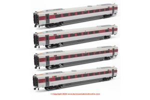 R40493 Hornby LNER Azuma Class 8012 Railway 200 4 Car Coach Pack - Limited edition