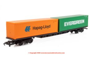 R60360 Hornby Railroad BR FFA Container Wagon with two 30 containers