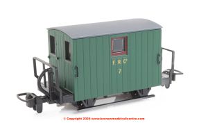 GR582A Peco FR Quarryman Brake Van Double Balcony 1920s Green No.7