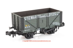 377-150C Graham Farish 8 Plank Wagon Fixed Ends Stewarts  Lloyds Ltd Grey