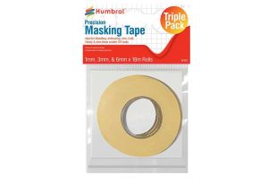 AG5110 Humbrol Masking Tape Set 1mm 3mm  6mm x18m rolls