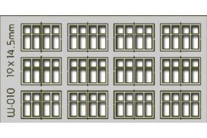 W-010 Proses 12 pcs 19X14.5mm 4 Pane Dbl Unit Windows HOOO