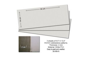 P3D-EB-01 Proses Embossed PVC Sheets Cobblestone3 pcs.