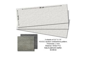 P3D-EB-02 Proses Embossed PVC Sheets Random Cobblestone 3 pcs.