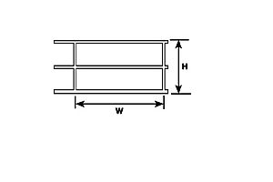 HRS-2 Plastruct Styrene Hand Rail Pack of 2