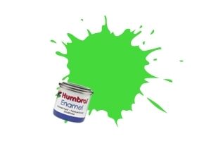AA7081 # WSL Humbrol No. 208 14 ml tin enamel flourescent green