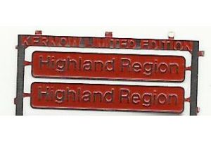 37417 Shawplan Nameplates - Highland Region for 37 417